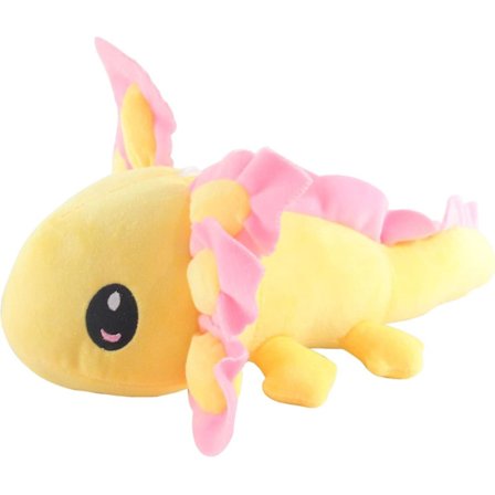 Kawaii Axolotl Plys Pude Blød Udstoppede Dyr Pink Gul Axolotl Heksagonal Dinosaur Plyslegetøj Dukke Boligindretning 35 cm (Gul)