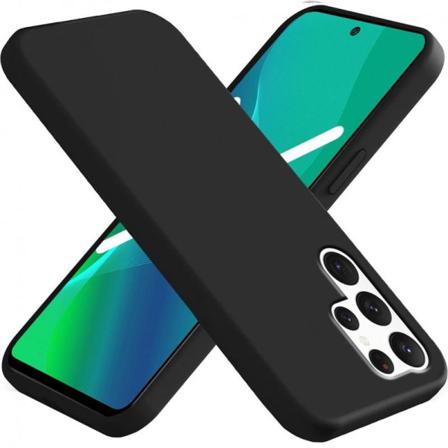 Samsung S22 Ultra Ultratunn Mjukt Gummibelagd Mattsvart Skal Svart