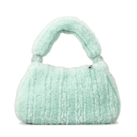 Damehåndtaske Pung Furry Skuldertaske CYAN