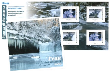 Frankrig - Vinterlandskab - Postfrisk ark