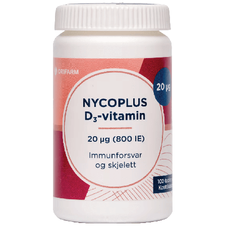 Nycoplus D3-vitamin 20 mcg 100 stk