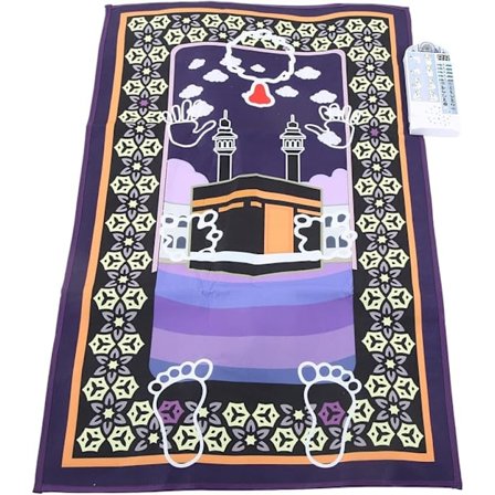 Muslimsk Bedetæppe Elektronisk Bedemåtte Berøringsfølsom Muslimsk Bedetæppe med Prompt Sange Interaktivt Bedetæppe til Børn Mænd Kvinder Bærbar