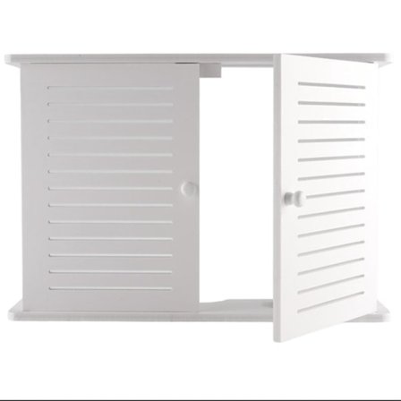 Trådløs Wifi Router Boks Tre Boks Kabel Pluss Trådfeste Veggmontert Stikkontakt Hylle L