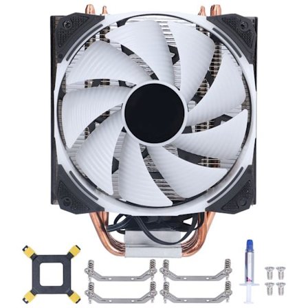 CPU-jäähdytin, puhdas kupari, 4 lämpöputkea, hiljainen tietokoneen CPU-jäähdytystuuletin Intel/AMD-suorittimille