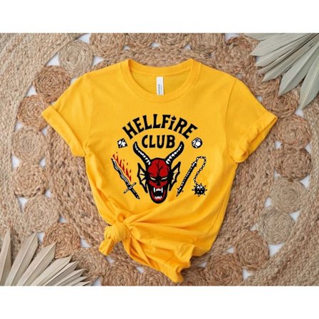 Unisex Hellfire Club Stranger Things T-skjorte Dame/Herre Langermet Topper 0619