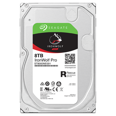 Seagate IronWolf Pro 8TB 7200rpm 256MB SATA 6Gb/s 3.5" harddisk