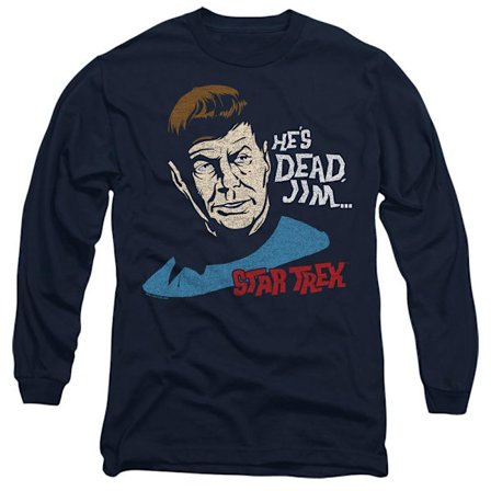 Star Trek Unisex Vuxen He ́s Dead Jim T-Shirt S Marinblå