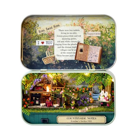 DIY Miniatyr Håndlaget Dukkehus Gamle Dager Tema Mini Dukkehus (Landlig)