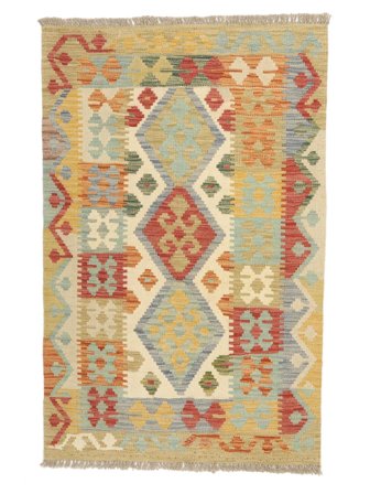 Kilim Afghan Old Style Rug Oriental Orange/Dark Green (Wool, Afghanistan)