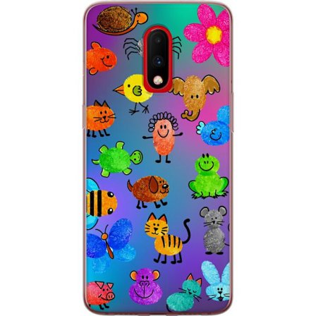 Yhteensopiva Puhelinkuori OnePlus 7 Little Scribble Friends