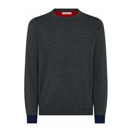 Sun68, Round-neck Knitwear Szary, Mężczyzna, Rozmiar: 3XL