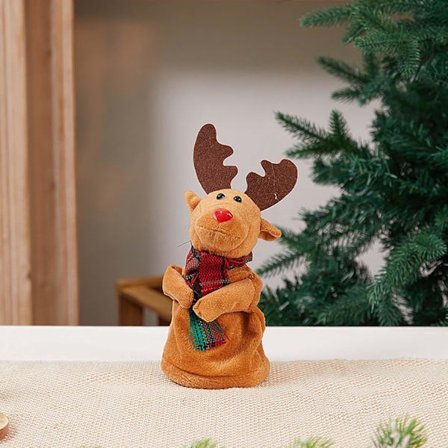 Klättrande Tomte Stege Dekoration med Julmusik | Tomtedocka Familjefest Vägg Träd Dekoration (Inget Batteri)_5