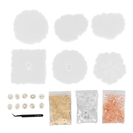 Form Tvättbar Återanvändbar 6 stilar Mjuk tjock DIY Resin Art Set för hantverksälskare
