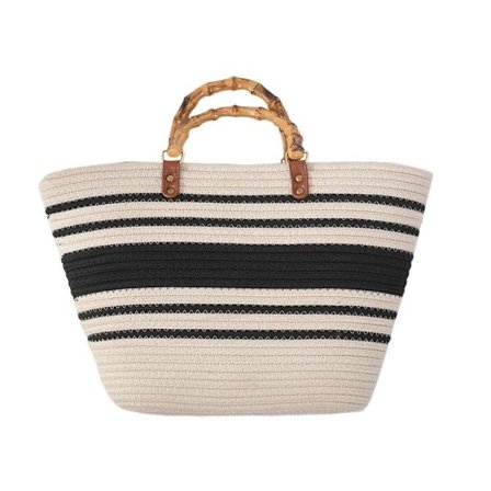 Handväska Vävd Väska BEIGE