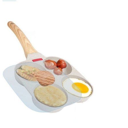 Fortykket Omelet Æg Stege pande med låg Nonstick 4 kopper Pandekage Stegt Æg pande til morgenmad pande æg koger pande form