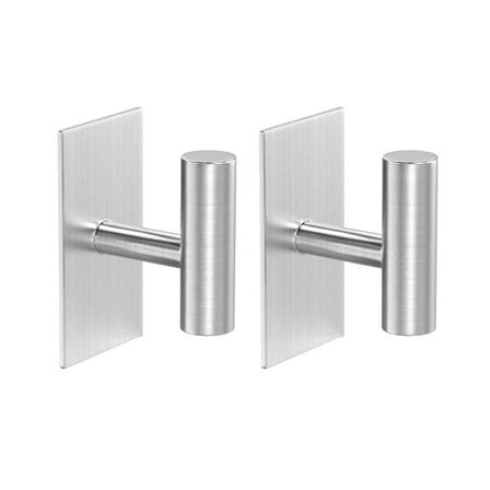 2 stk. Klæbrige Håndklædekroge – Skruefrie Badeværelseskroge til Dør eller Væg, Ingen Boring Nødvendig