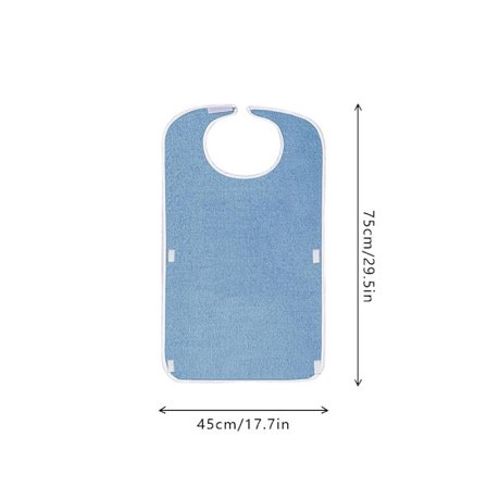 Justerbar anti-plet klud med lommer til madning af ældre, pleje- og rehabiliteringshagesmække