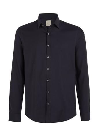 Non Iron Tonal Dobby Slim Shirt Tops Shirts Business Navy Calvin Klein