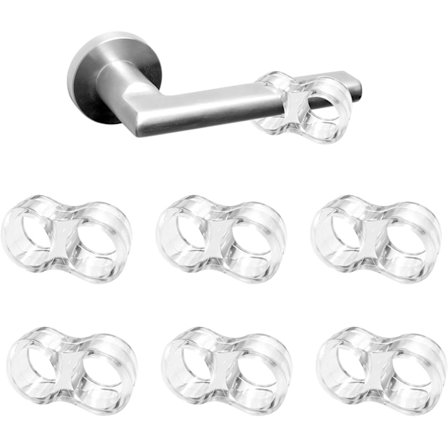 Dørstoppere 6 stk. PVC dørhåndtakstopper dørbuffer silikon dør anti-dørhåndtakbeskyttelse (gjennomsiktig)