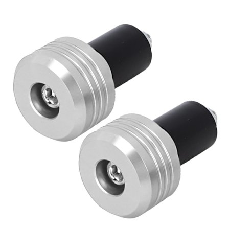 Moottoripyörän ohjaustangon kahvan päätyt alumiinipistokkeet Moto Slider -tarvikkeet (hopea)