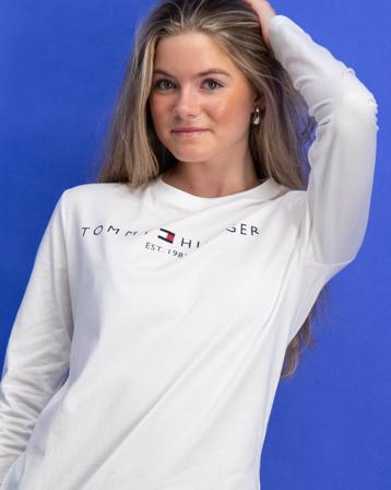 Tommy Hilfiger U ESSENTIAL TEE L/S Weiß T-Shirts Mädchen - Kidsbrandstore