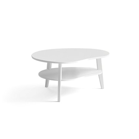 Kaffeetisch HOLLY, 1000 x 800 x 500 mm, Eiche/weiß