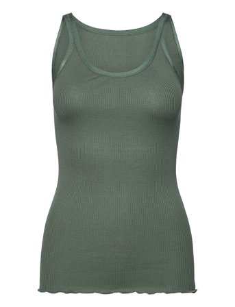 Rosemunde Rwbelle Silk U-Neck Strap Elastic T - Green - XS