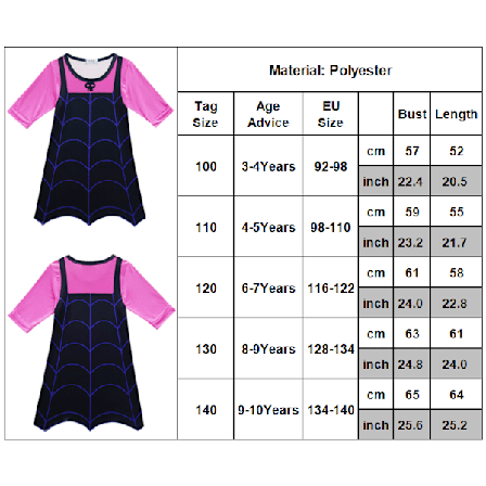 Disney Junior Vampirina kostym för tjejer Halloween Cosplay