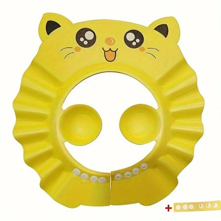 1 st Hår Tvätt Mössa Vattentät Öronskydd Schampo Mössa Bad Duschmössa gul