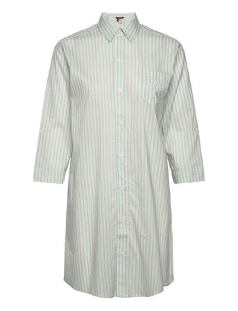 Lrl 3/4 Sl Roll Tab His Sleepshirt Patterned Lauren Ralph Lauren Homewear