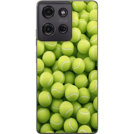 Kompatibel Mobilcover til Motorola Motorola Moto G75 Mønster af grønne tennisbolde i høj detalje, sporty motiv med gentagende tekstur og stærke fa