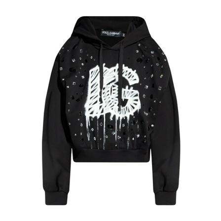 Dolce & Gabbana Logo hoodie Sort, Dame