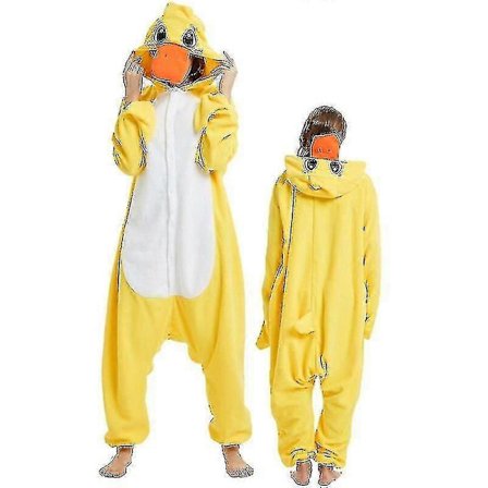 Vuxen Djur Onesies Anka Pyjamas Kigurumi Tecknade Hemmakläder Halloween Party Kostymer YellowDuck