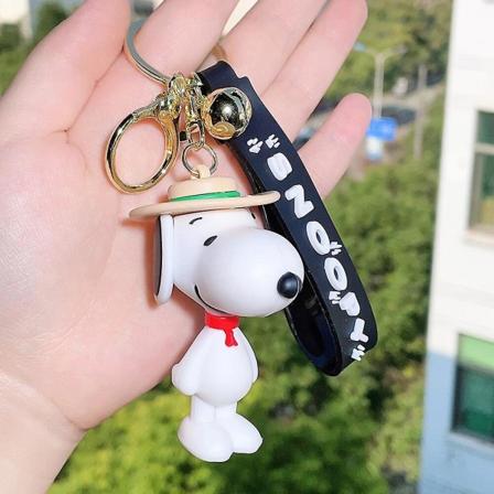 Kawaii Snoopy Nøkkelring Den Andre Generasjonen Nøkkelring Trend Par Tilbehør Søt Valp Veske Henger Utsøkt Gave 3