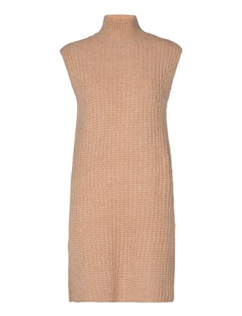 Yassudana Long Knit Vest Brown YAS
