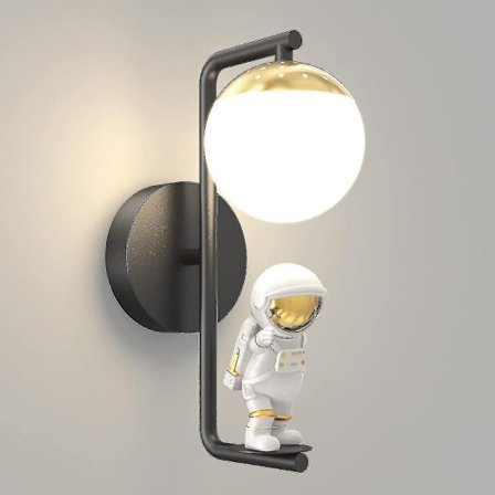 Vegglampe for barn innendørs gutt vegglampe barn LED vegglampe astronaut dekor veggbelysning 3000k-6000k justerbar trefarget lys for gutt jente baby