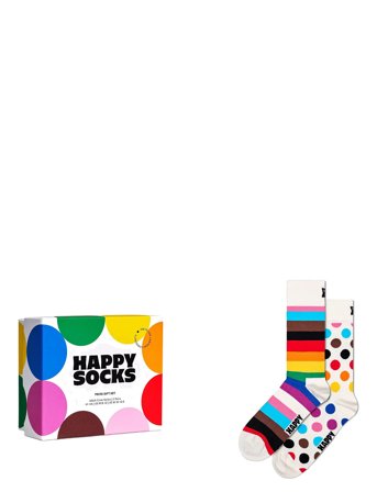 Happy Socks 2-Pack Pride Socks Gift Set - White - 41-46