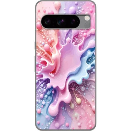 Kompatibelt Mobilskal till Google Google Pixel 8 Pro Pastell splash - Abstrakt motiv i rosa, blått och lila toner