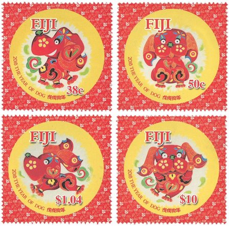 Fiji 2018 - Hundens år - Postfrisk sæt 4v