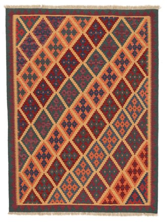 Kelim Ghashghai Matta Orientalisk Mörkröd/Svart ( Persien)