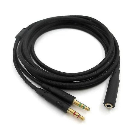 【PP】2020 Uusi Vaihtokaapeli 3,5 mm Universaali 2 in 1 Peli Kuulokemikrofonin Äänenjatkokaapeli Hyperx Cloud Ii/Alpha/Cloud Flight/Core -malleille