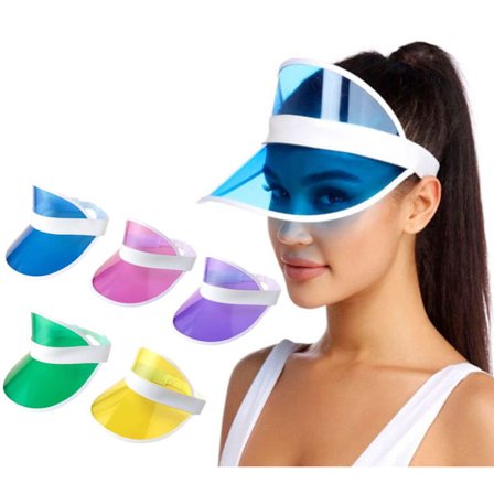 5 stk. Unisex Pub Golf Visor Festival Plast Solskærm Hatte Solbeskyttelse Tennis Visor Vandtæt Pool Strand Sommer Visor