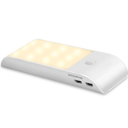 LED Nattljus Rörelsesensorlampor VIT VARM LJUS VARM