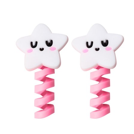 2 Stk Management Silikone USB Oplader Datakabel Beskytter Ledning Wire Saver Cove