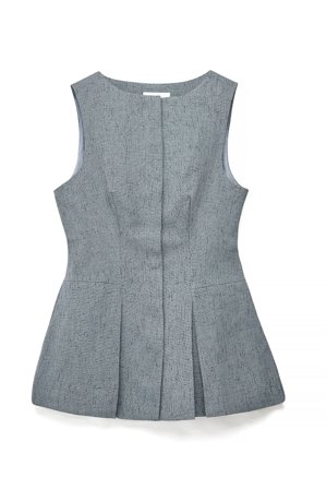 NA-KD tailliertes Peplum-Top - Ärmellose Tops - Grau - EU 40