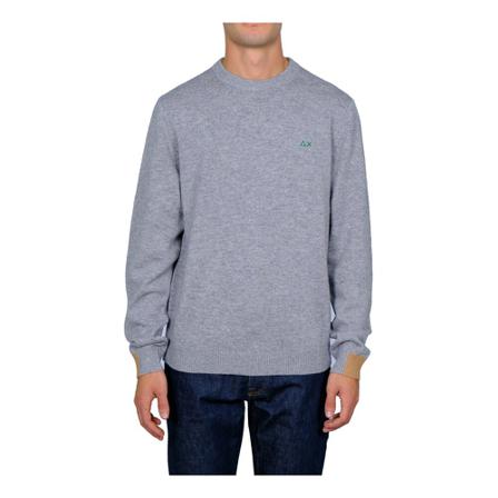 Sun68 Round-neck Stickat blå, Herr Stickade tröjor, Herr, Storlek: M