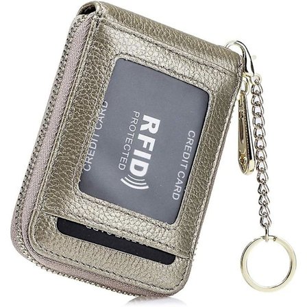 Pengepung med visitkortlommer, nøglering, kort- og ID-lommer til mænd og kvinder, harmonika-pung