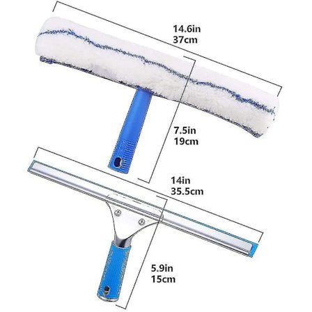 Ikkunanpesusetti, Ikkunankuivain ja Mikrokuituliina, Suihkun Kuivain Kumilipalla, Ikkunanpesuväline, Aquablade Kuivain 35cm