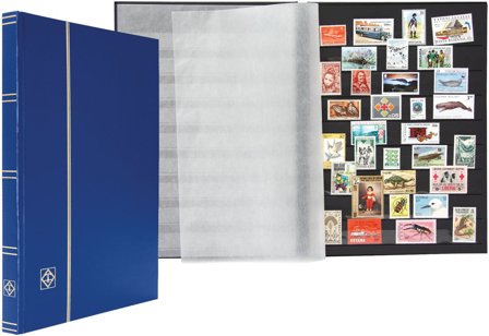 BASIC indstiksbog - A4 - 32 sorte sider - Blå - Leuchtturm