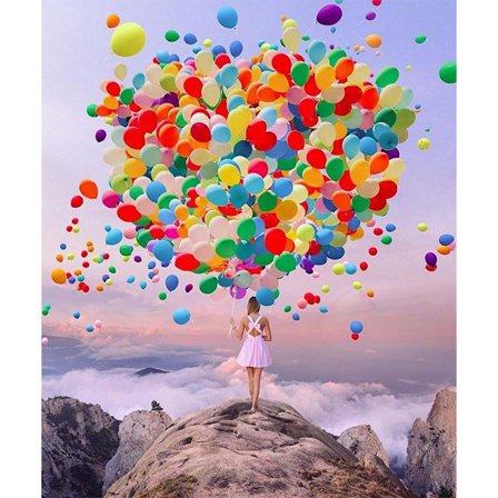 30x40cm 5D DIY Diamantmaleri Full,Ballongserie#A,DIY Diamant